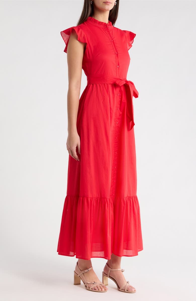 SUGARLIPS Lenira Floral Print A-Line Dress, Alternate, color, Red