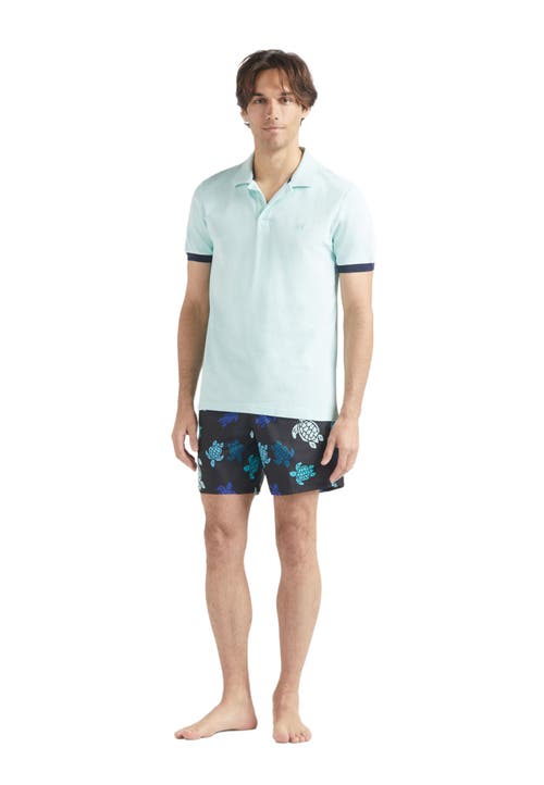 Vilebrequin Turtle-embroidered Polo Shirt In Pacific