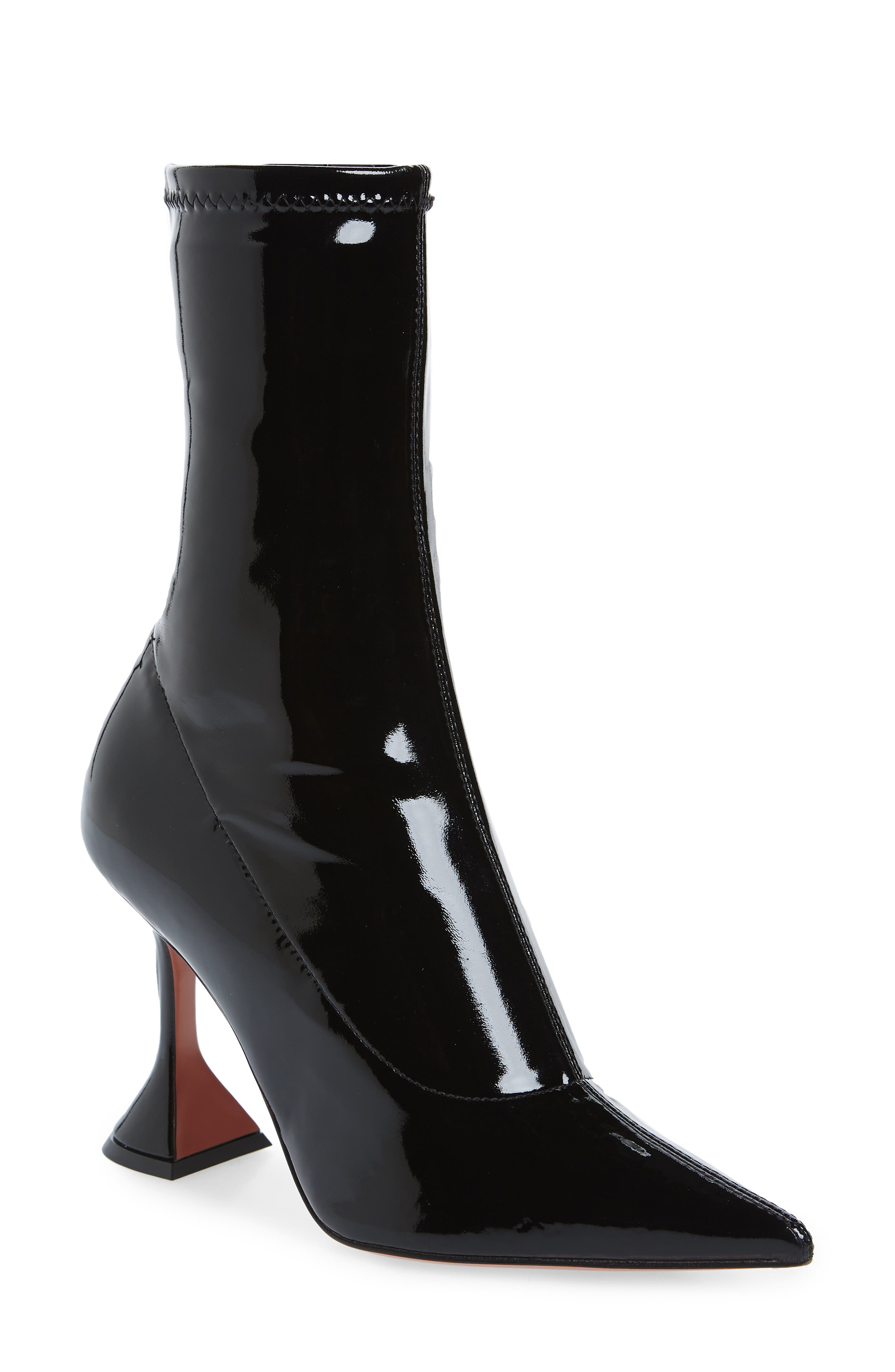 Amina Muaddi Ami Pointy Toe Bootie, Main, color, 