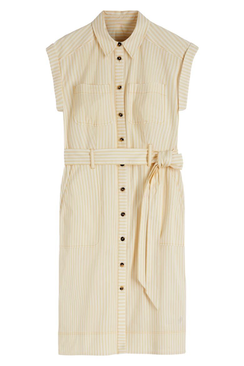 Short Belted Shirt Dress, Alternate, color, STRIPE