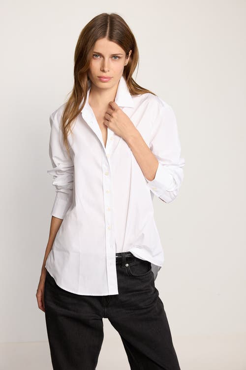 The Shirt By Rochelle Behrens The Boyfriend Shirt In White