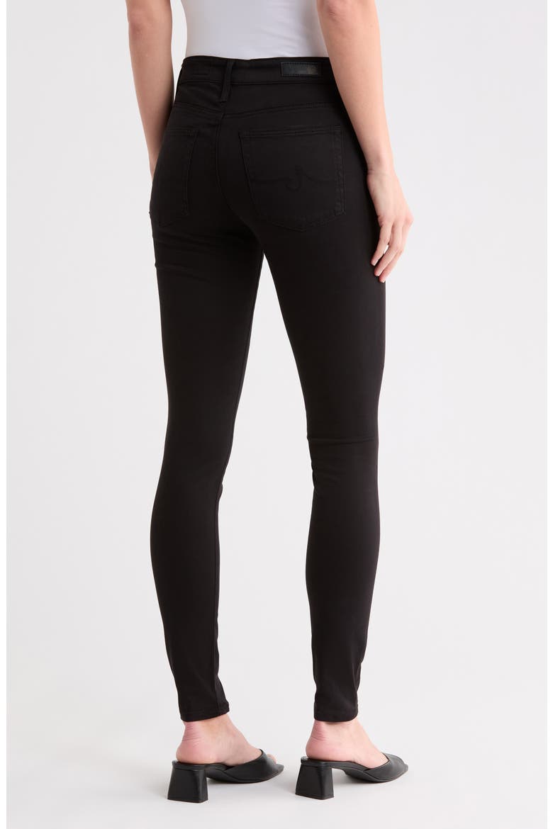 Farrah High Waist Coated Skinny Jeans, Alternate, color, SUPER BLACK