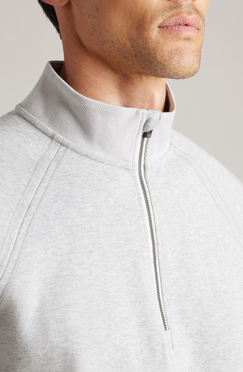 Rhone Heritage Midweight Quarter Zip, Alternate, color, Heather Gray