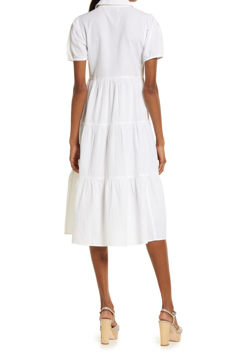 AREA STARS Bella Tiered Cotton Shirtdress, Alternate, color,