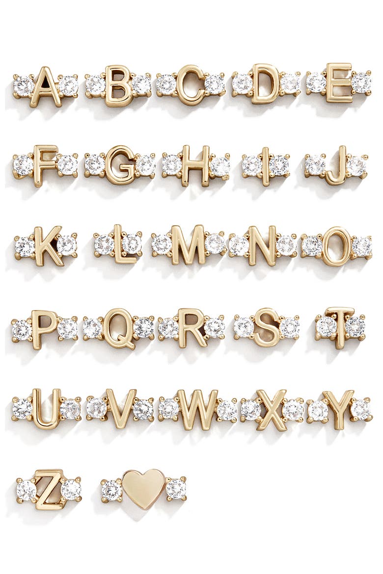 Personalized Cubic Zirconia Tennis Bracelet, Alternate, color, CLEAR/ YELLOW GOLD