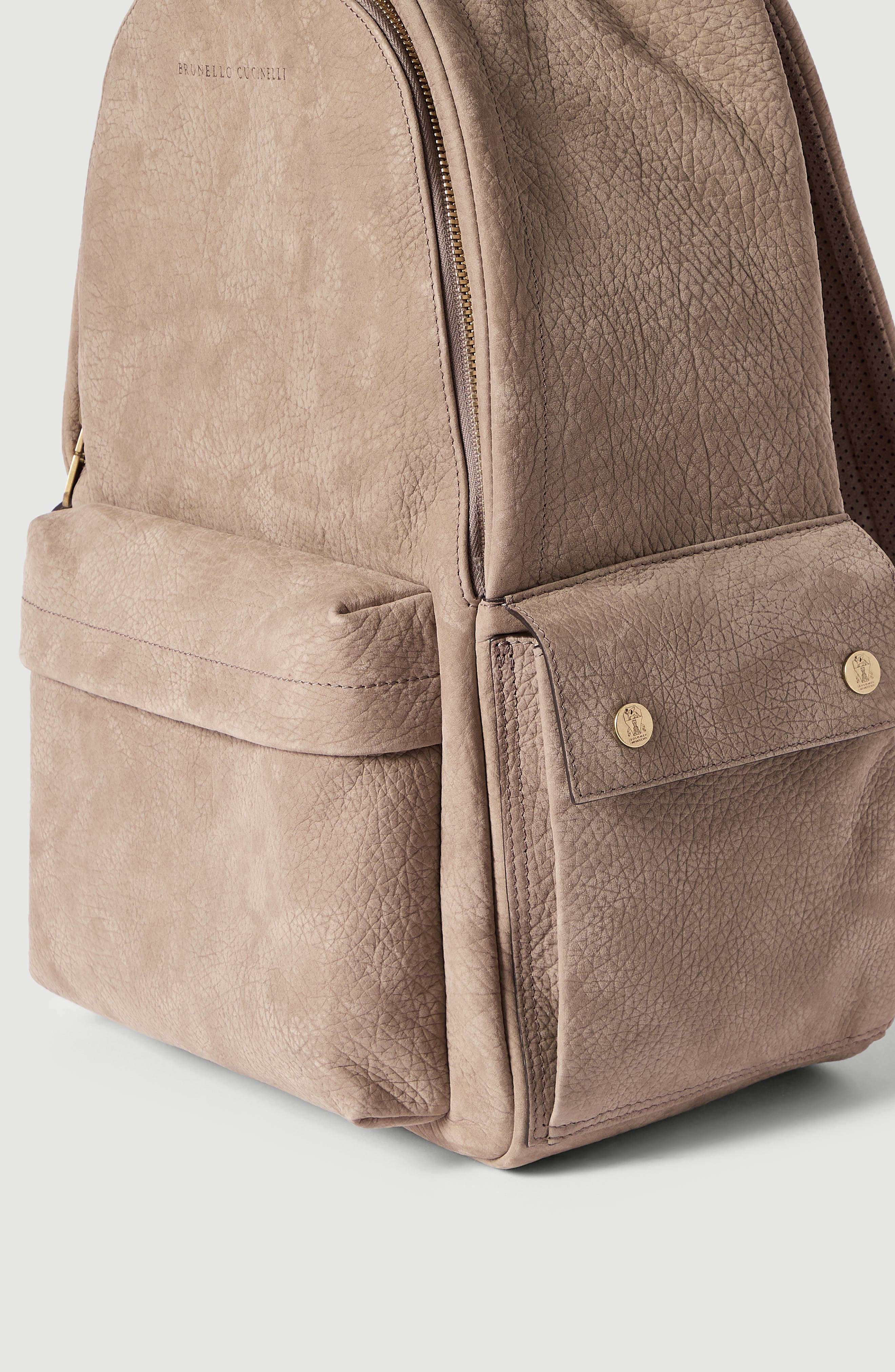 Textured nubuck travel backpack, Alternate, color, Brown