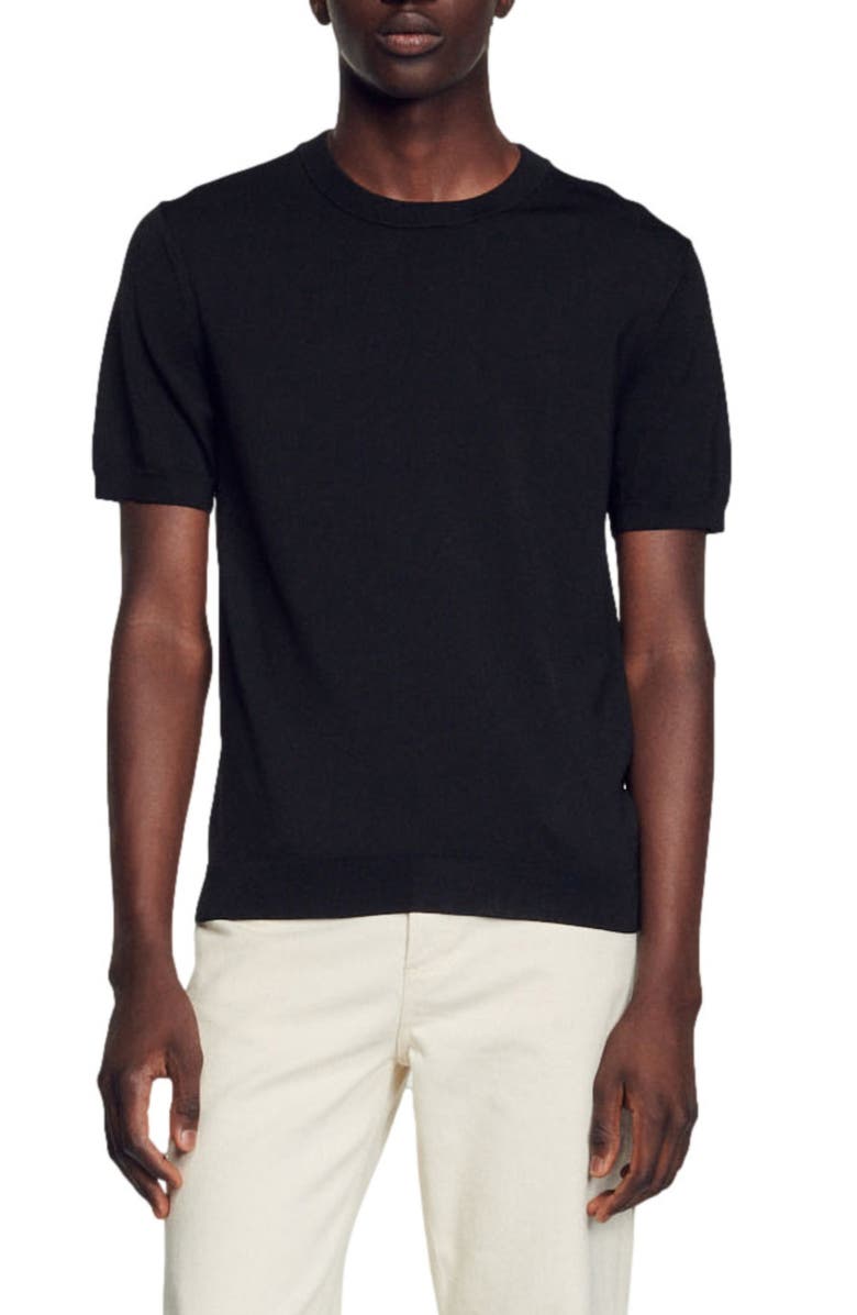 SANDRO Pablo Stretch Knit Crewneck T-Shirt, Main, color,