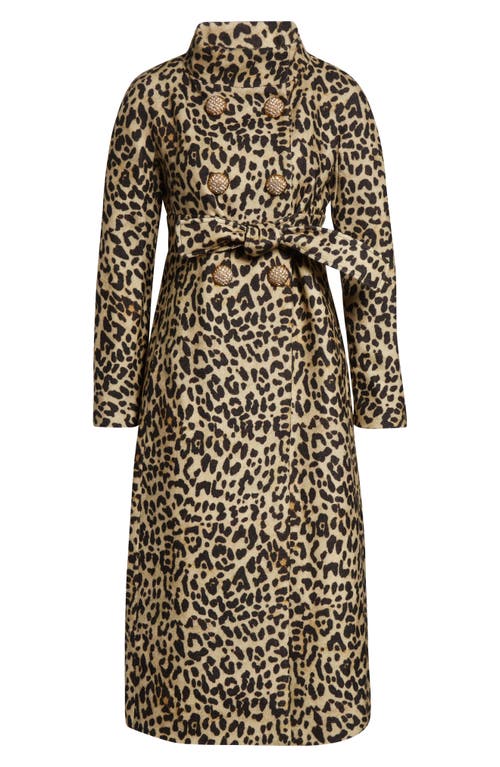 Valentino Garavani Leopard Print Wool Coat In Animal Print