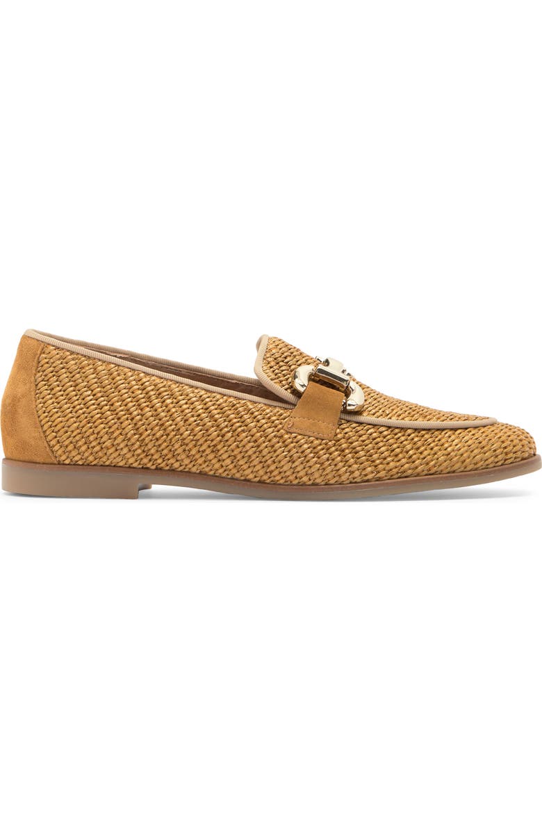 Paul Green Ariana Bit Loafer, Alternate, color, Camel Suede Raffia