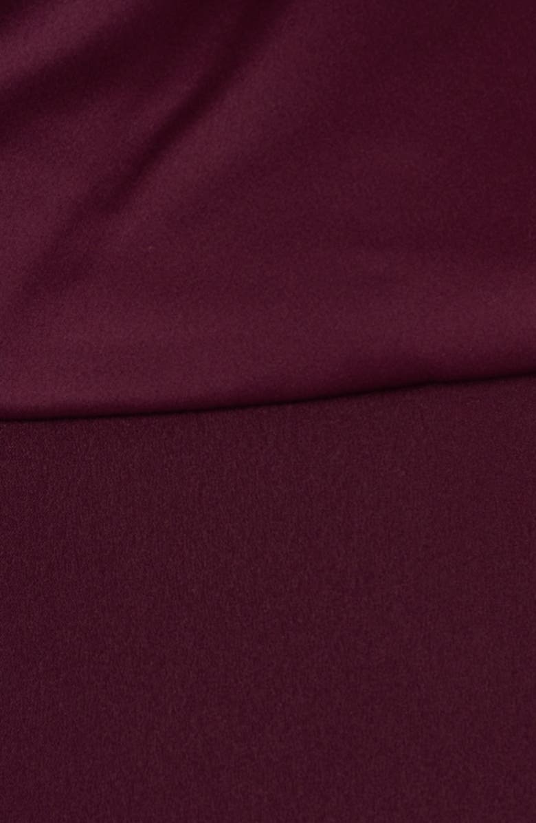 Adrianna Papell One-Shoulder Satin & Crepe Gown, Alternate, color, 