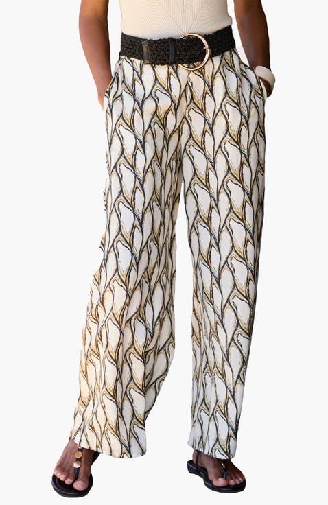 Women's Print Wide Leg Pants