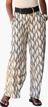 LASCANA Women's Print Wide Leg Pants