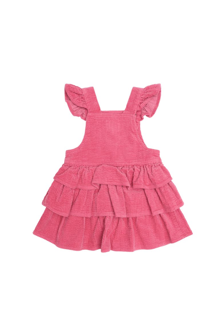 Berry Cord Tiered Pinafore (Baby), Alternate, color, Dusty Berry