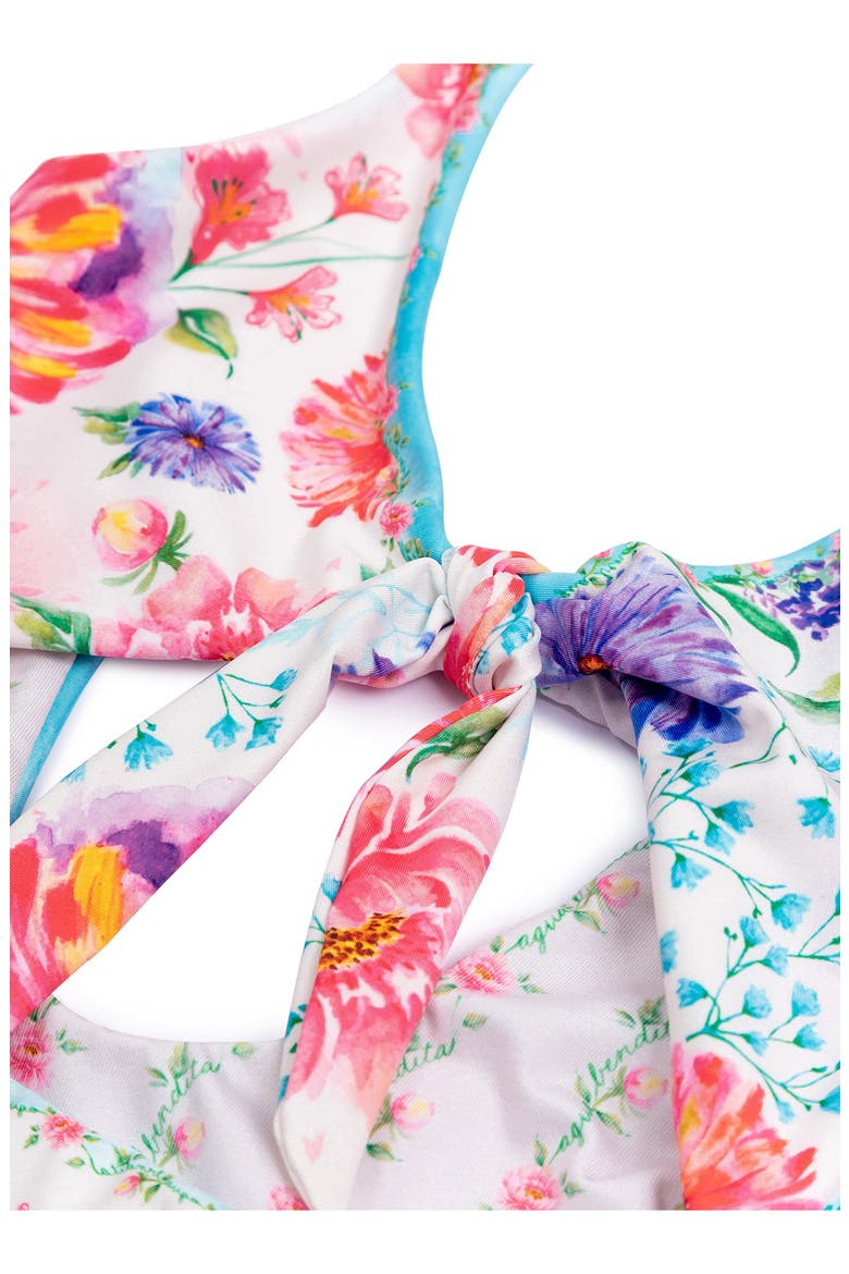 Kids' Iliana Chroma Cutout One-Piece Swimsuit, Alternate, color, WHITE