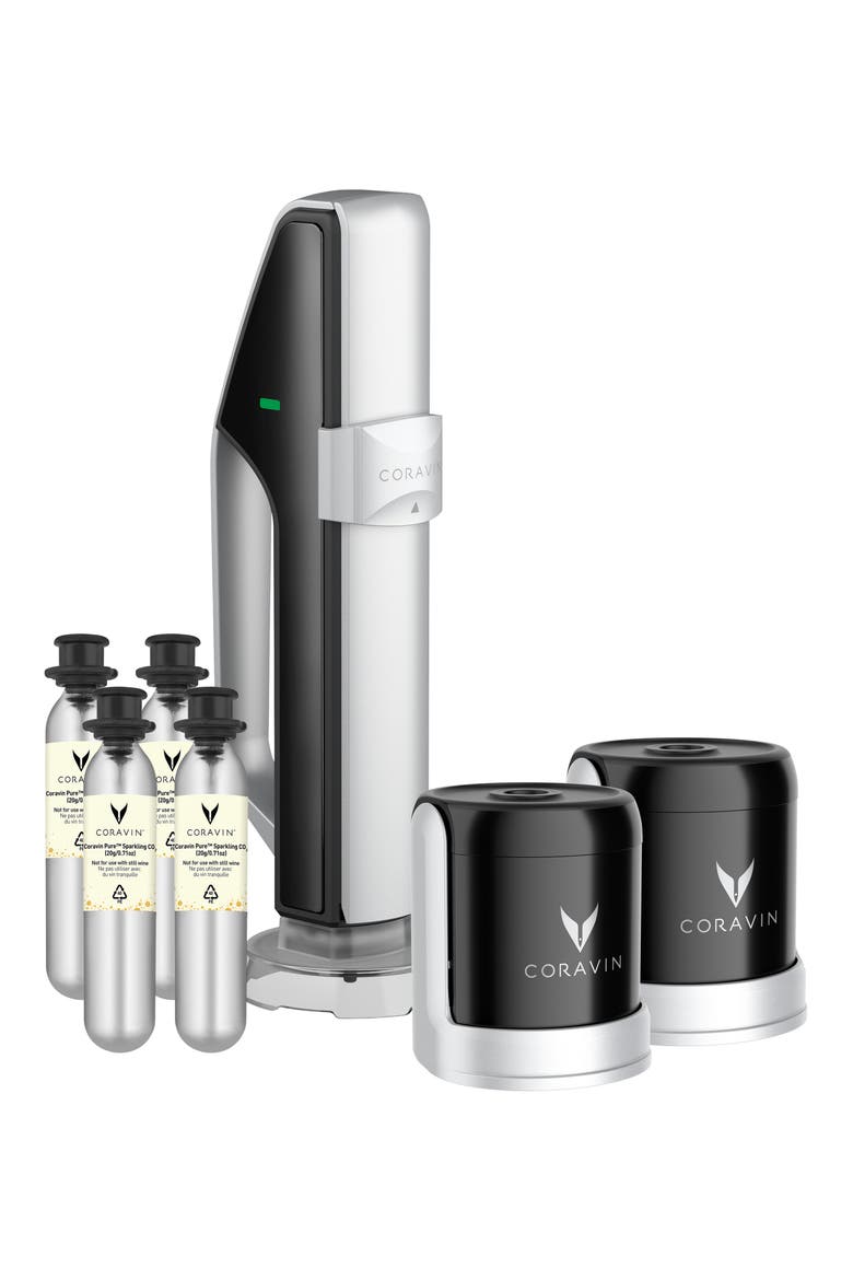 Sparkling™ Wine Preservation System, Main, color, SILVER/ BLACK