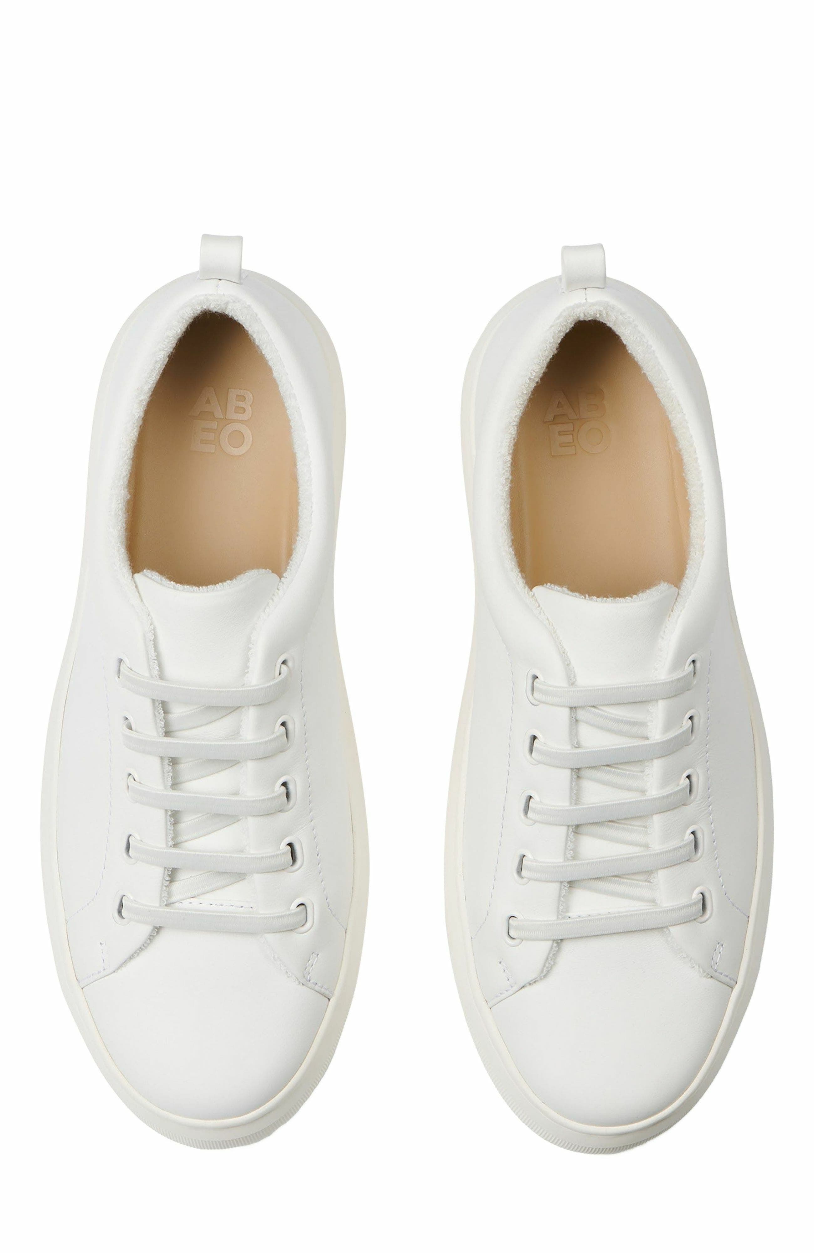 ABEO Jumpstreet Bungee Sneaker, Alternate, color, White Leather - Regular