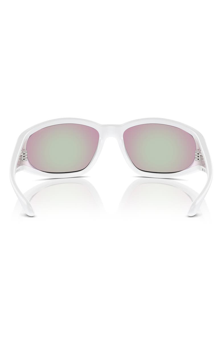 DIESEL<sup>®</sup> 65mm Oversize Pillow Sunglasses, Alternate, color, Matte White/ Bubble
