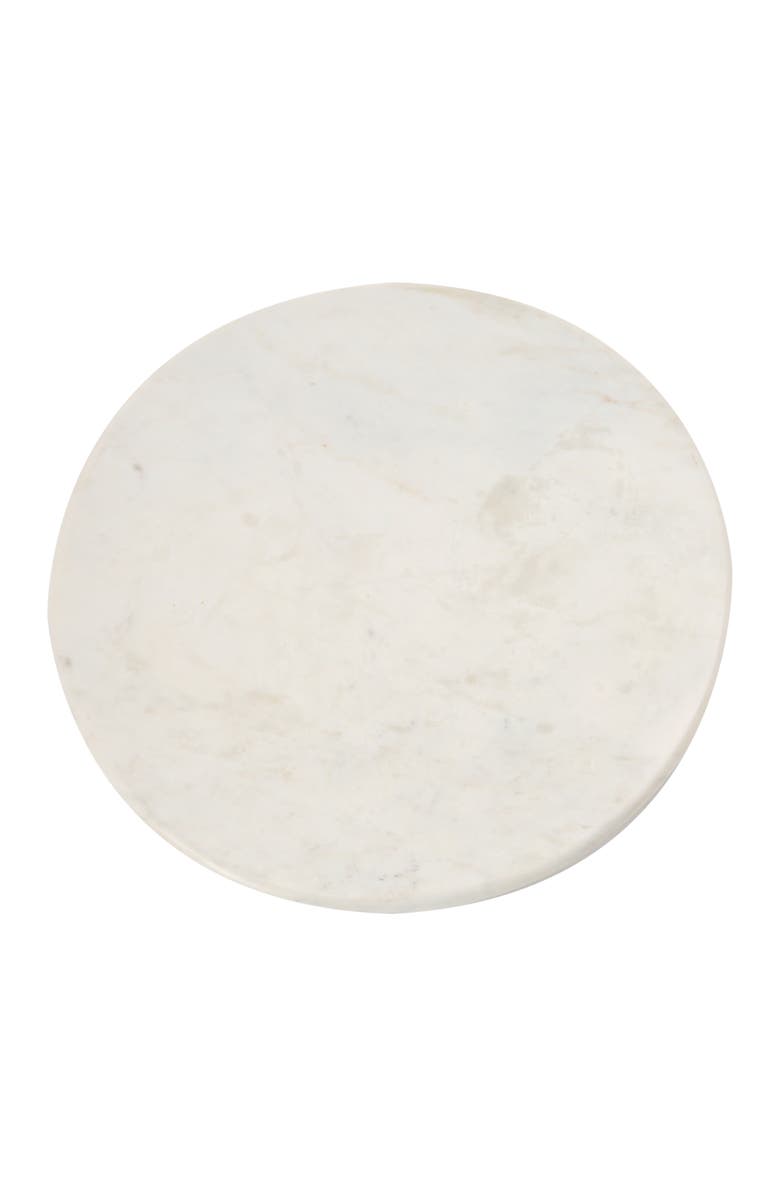 Storied Home Marble Lazy Susan, White, Alternate, color, White