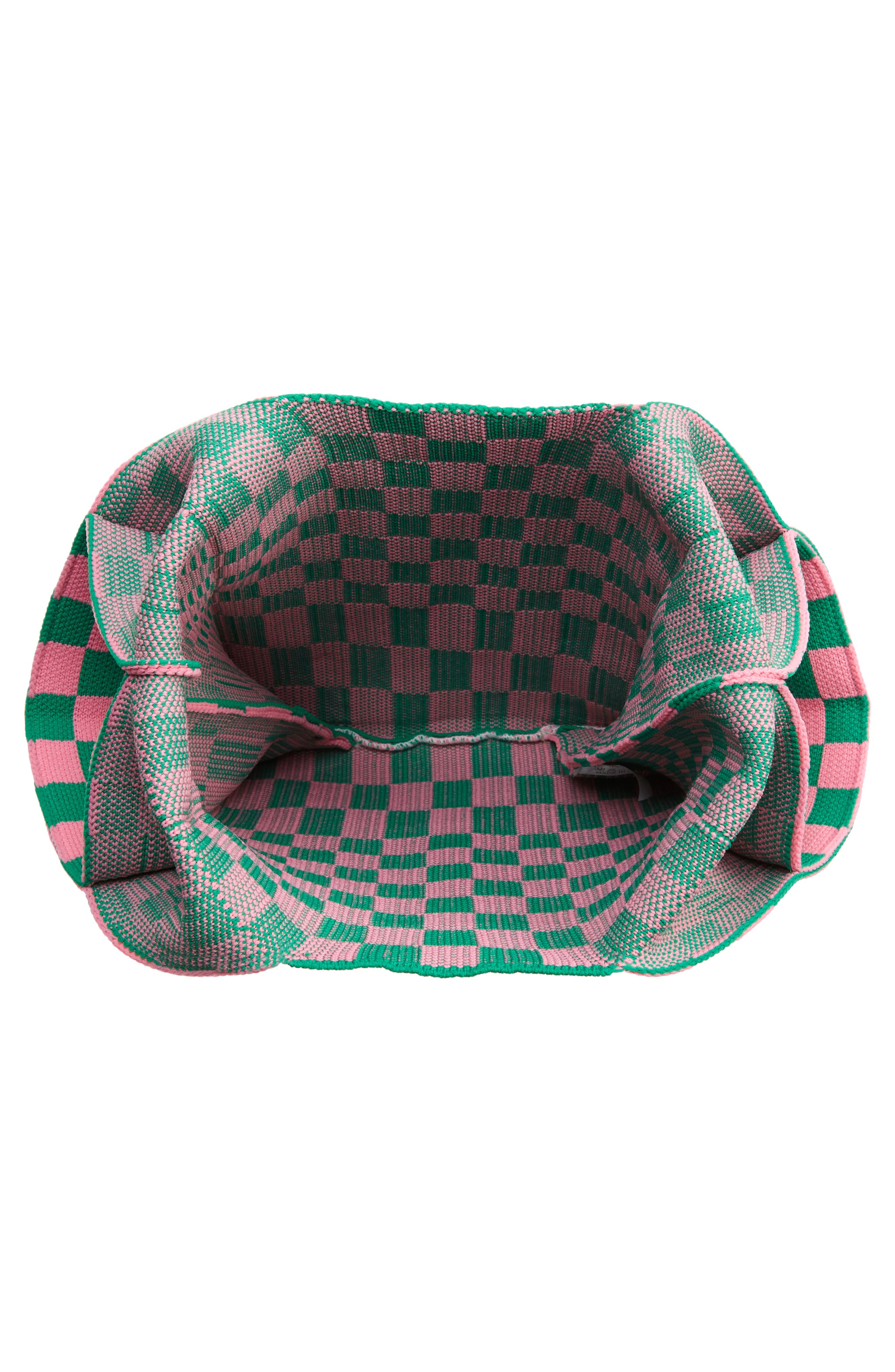 Checkered Shopping Tote, Alternate, color, PINK / GREEN