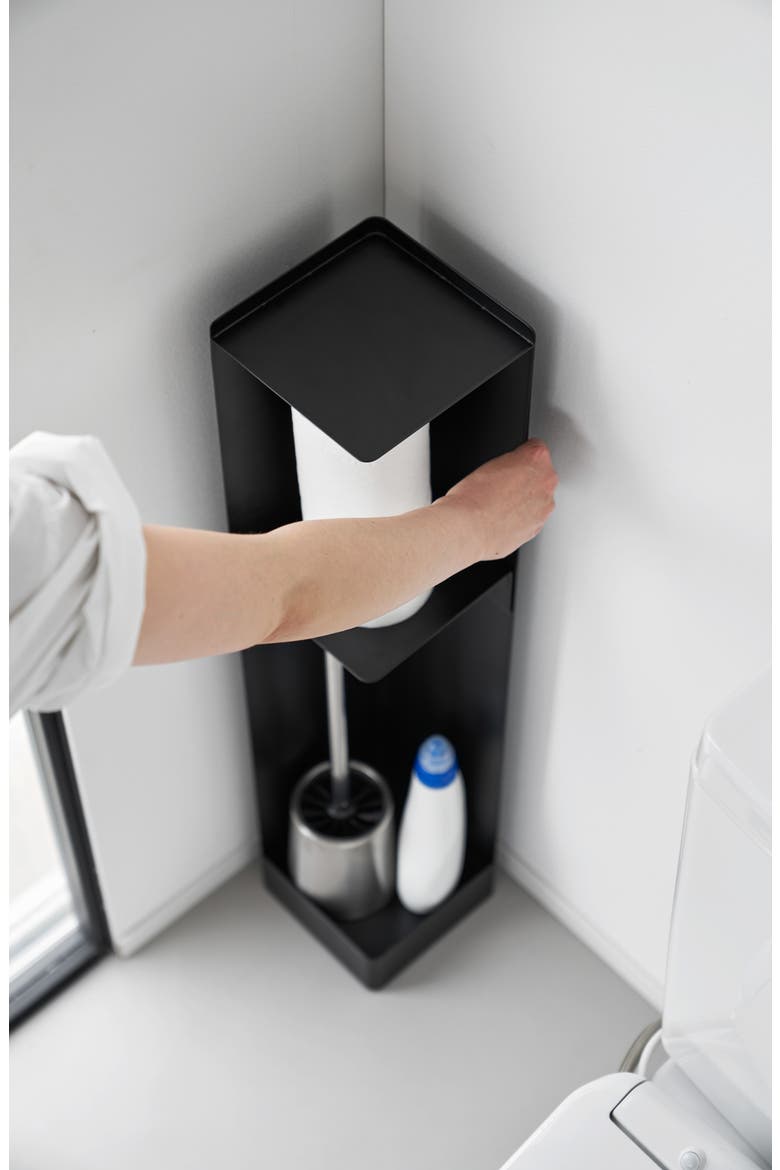 Rolling Bathroom Organizer, Alternate, color, BLACK