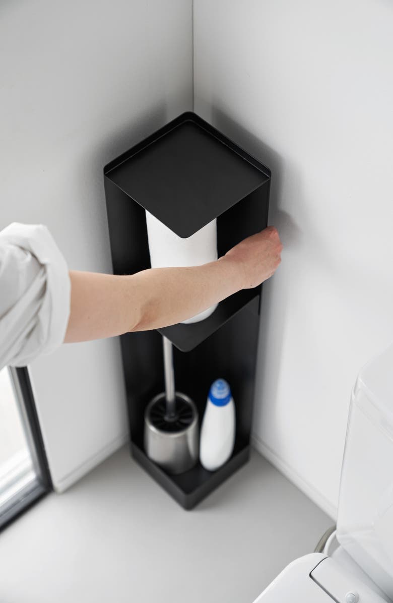 Yamazaki Rolling Bathroom Organizer, Alternate, color, Black