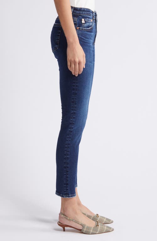 Ag Prima Low Rise Ankle Cigarette Jeans In Blue