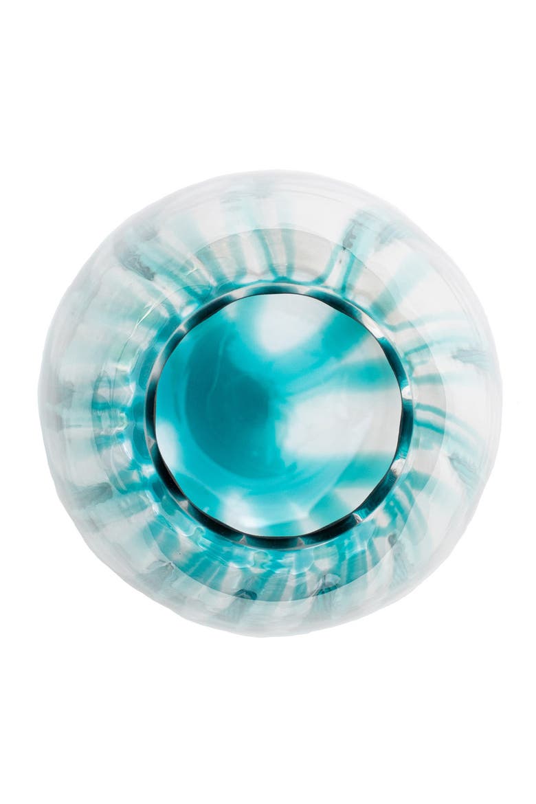 Bolla Blue Glass Pleated Vase, Alternate, color, BLUE