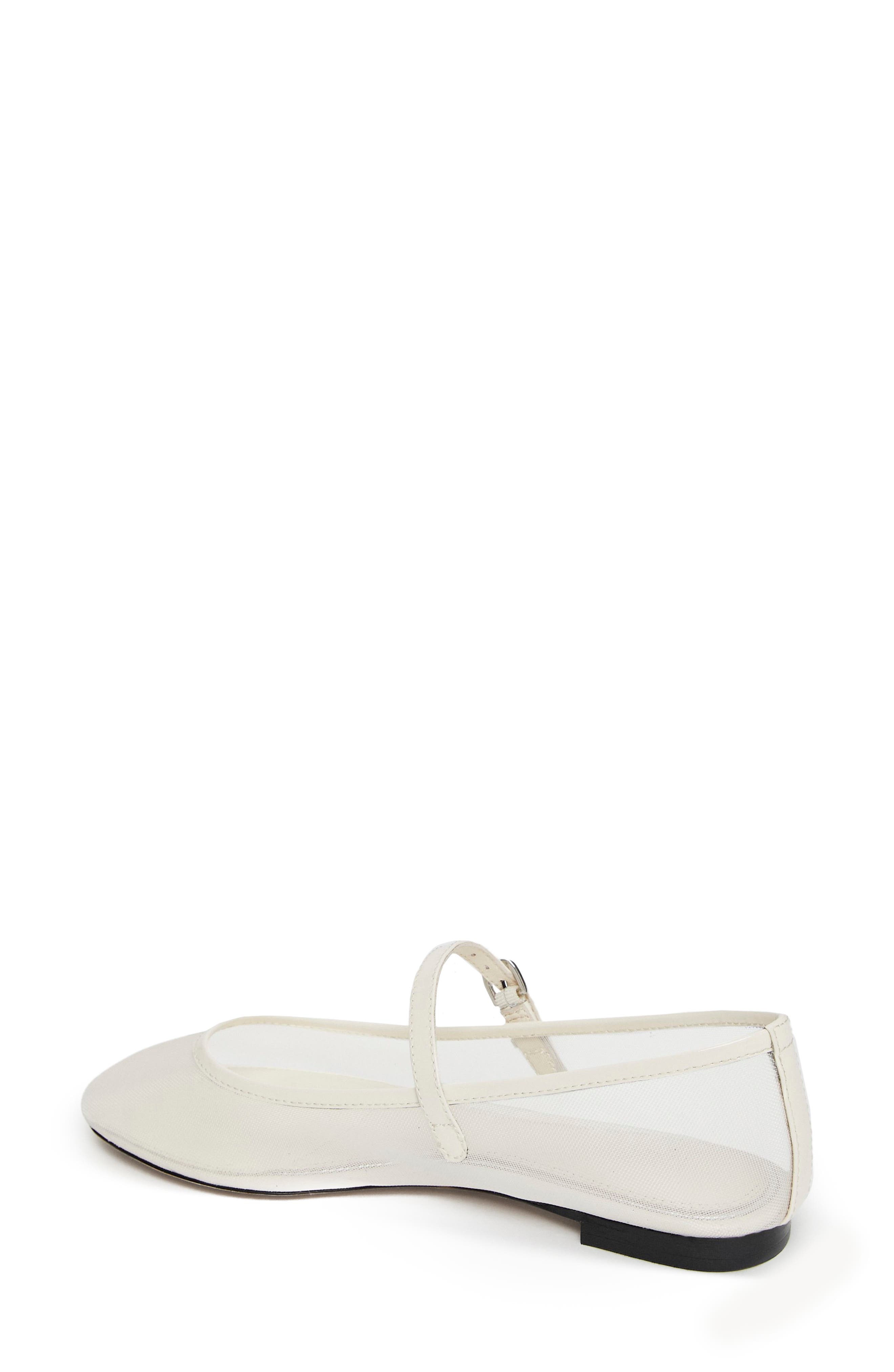 PAIGE Josie Mesh Mary Jane Flat, Alternate, color, Bone