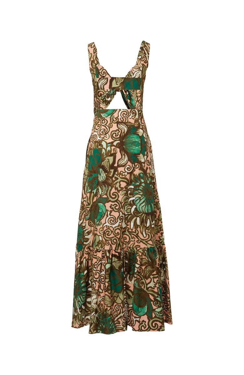 La DoubleJ Peek-A-Boo Party Dress Anemone Pink Olive, Alternate, color, Anemone Pink Olive