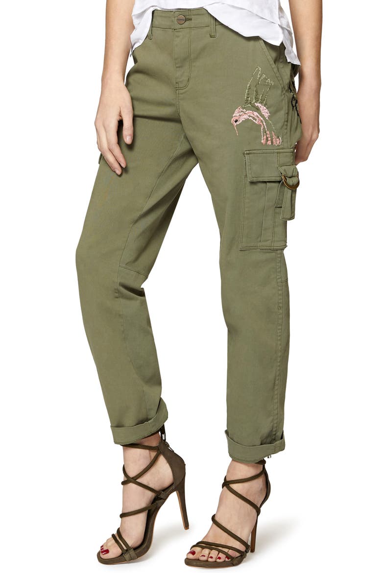 Legionnaire with Hummingbird Embroidery Pants, Main, color, CADET