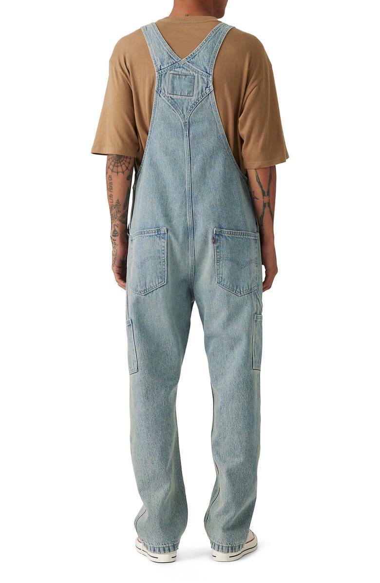 Levi's<sup>®</sup> Red Tab<sup>™</sup> Relaxed Straight Leg Denim Overalls, Alternate, color, 