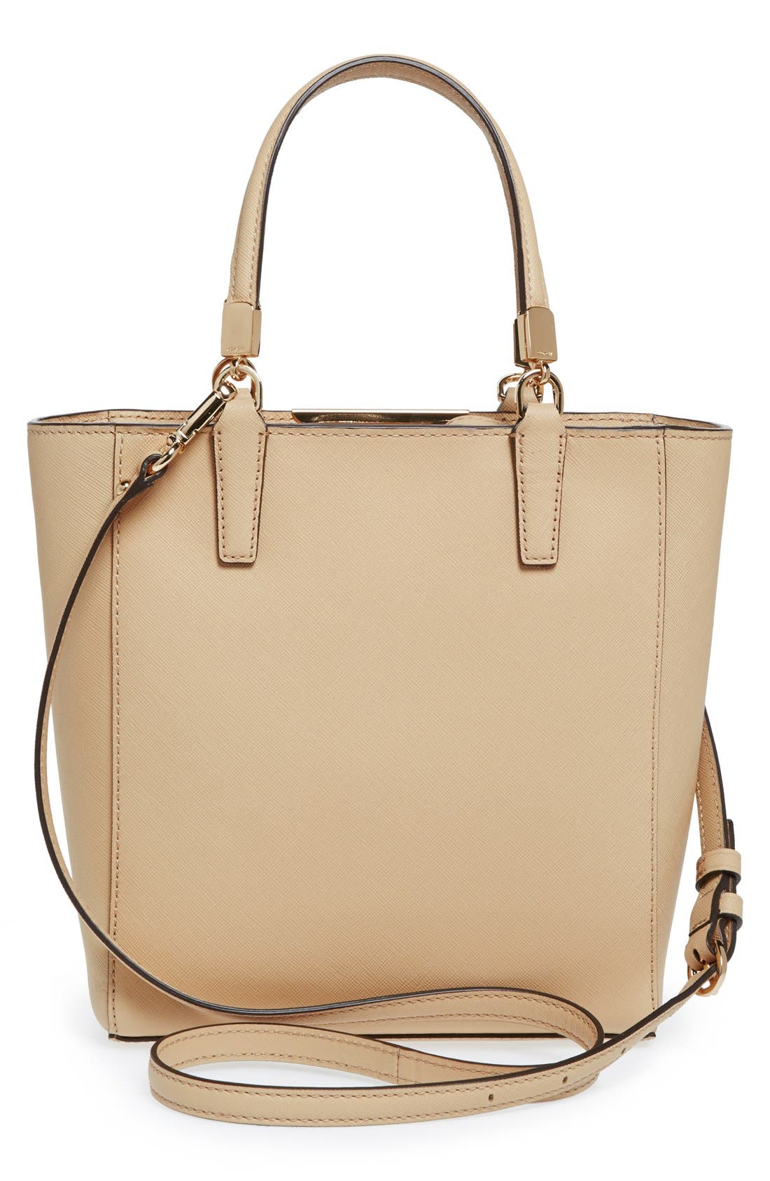 'Madison' Saffiano Leather Tote, Alternate, color, TAN