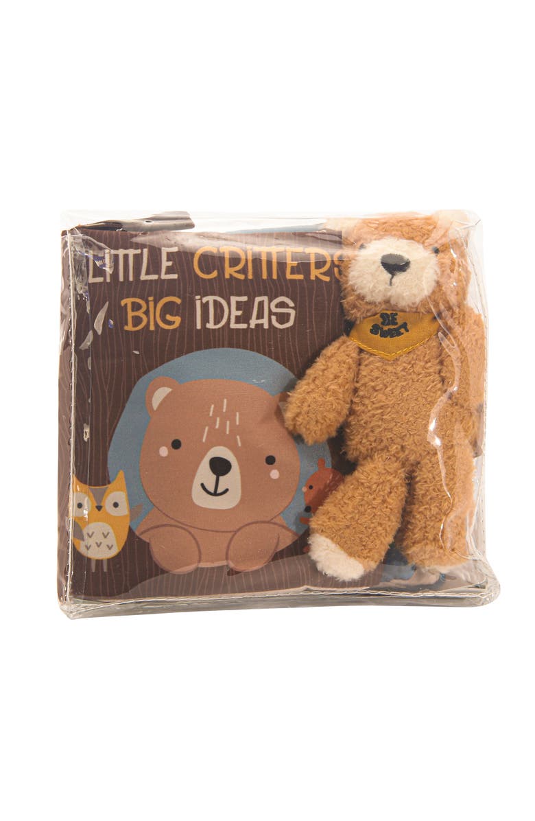 Lambs & Ivy Woodland/Forest Developmental Soft Book & Bear Plush Toy Gift Set, Alternate, color, Brown