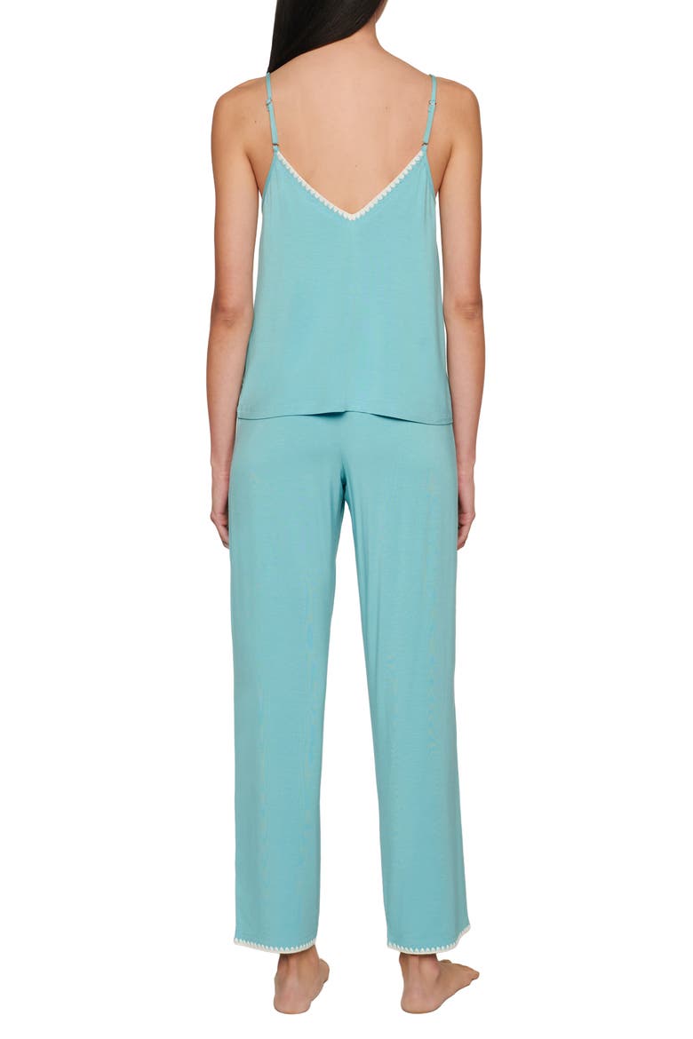 Frida Cami Pajamas, Alternate, color, BLUE LAGOON/ IVORY