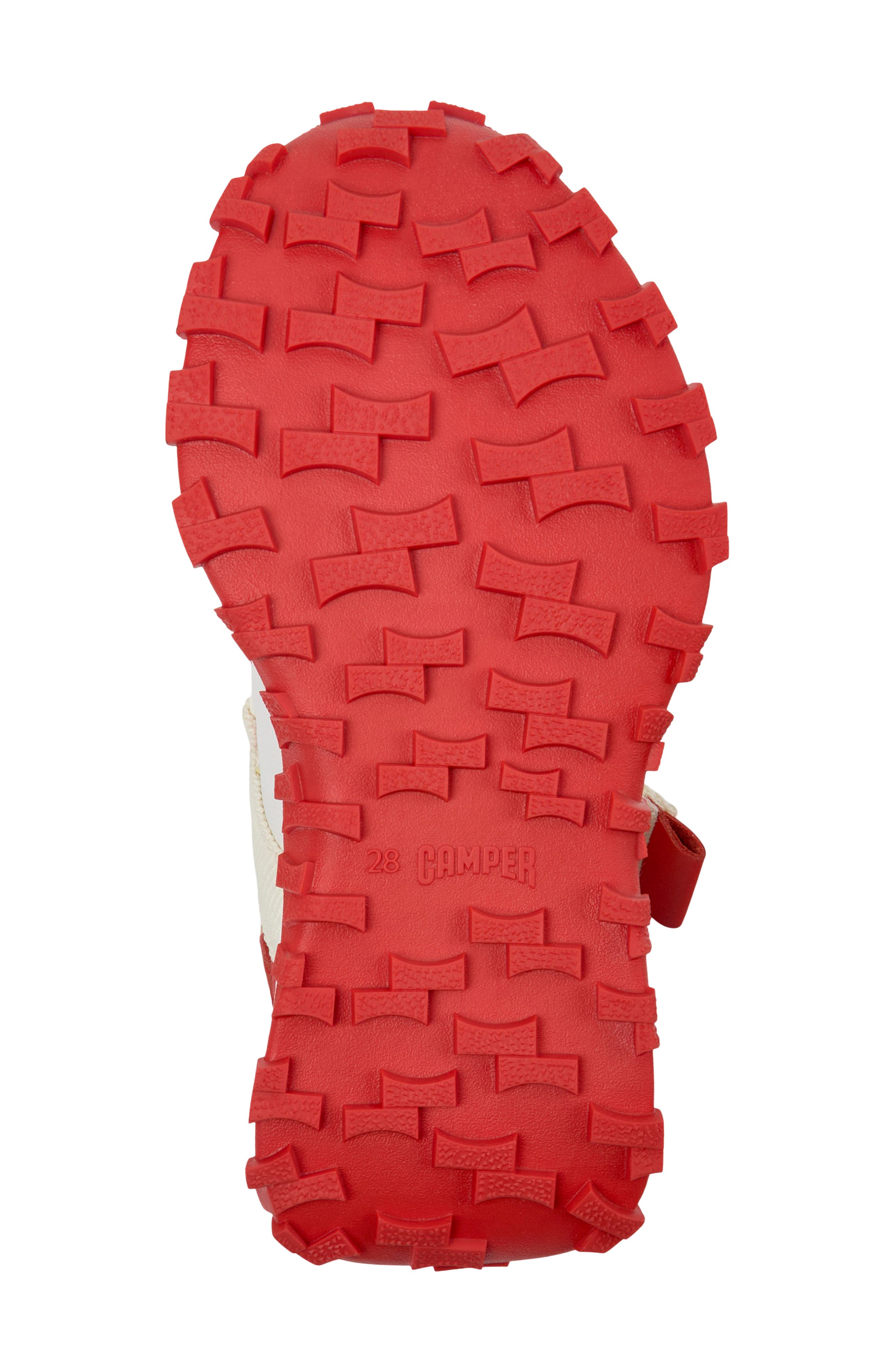 Camper Kids' Drift Trail Sneaker, Alternate, color, Natural/ Red