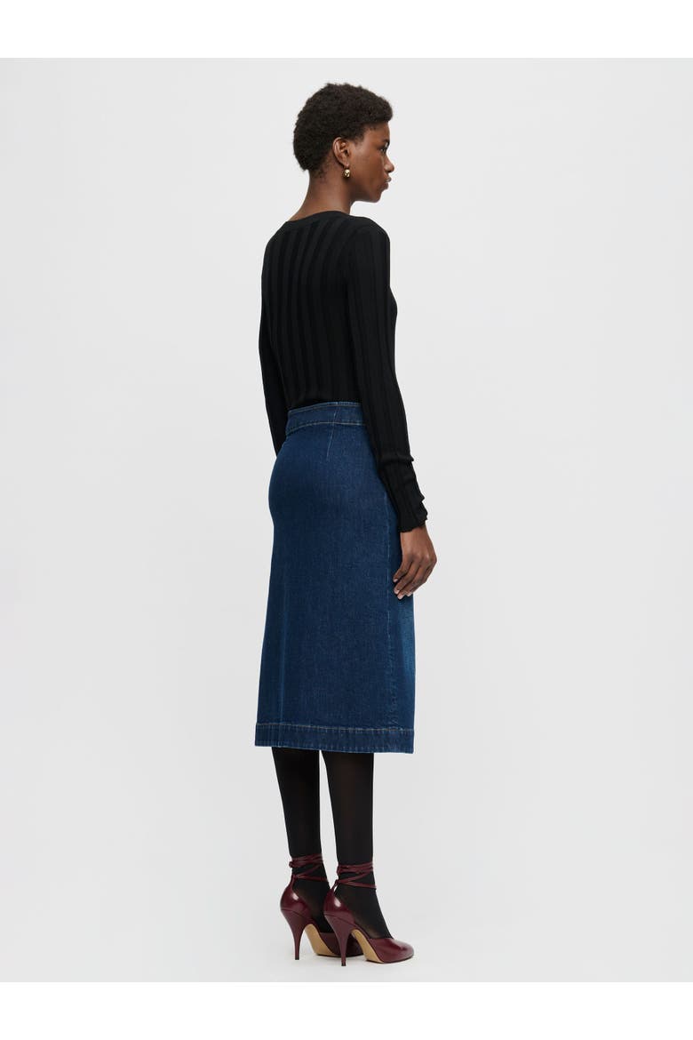 Fernanda Stretch denim skirt, Alternate, color, Blue