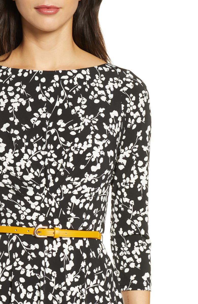 Harper Rose Belted Fit & Flare Dress, Alternate, color,