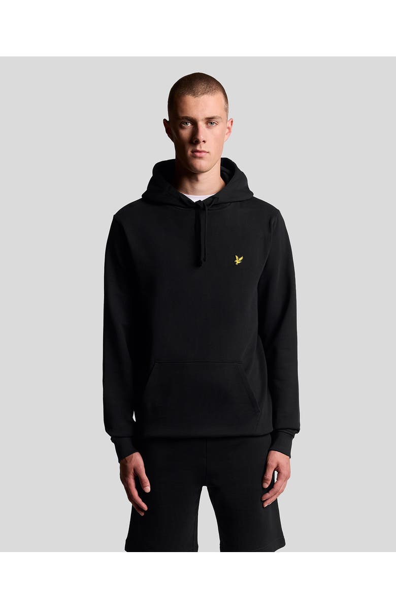 Lyle & Scott Long Sleeve Pull Over Hoodie, Main, color, Jet Black