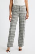 Anne Klein High Waist Check Pants