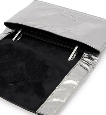 AllSaints Yua Leather Clutch | Nordstrom