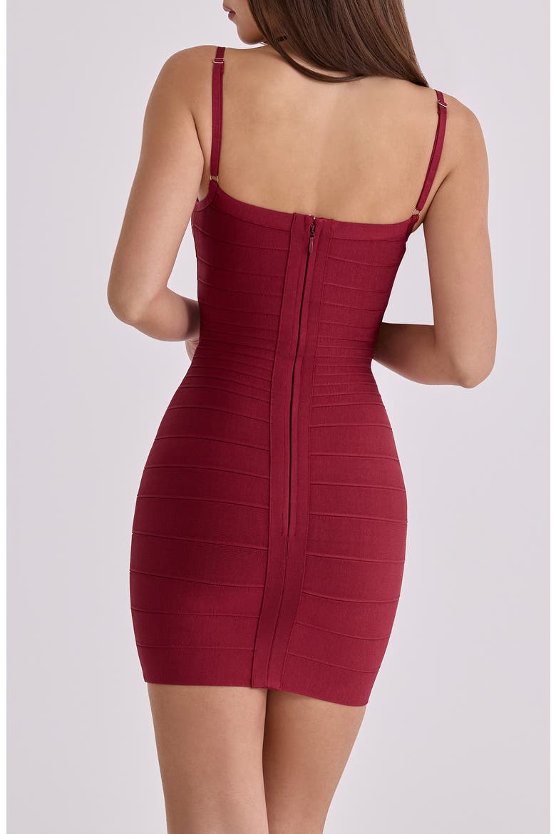 The Body Bandage Minidress, Alternate, color, RUBY