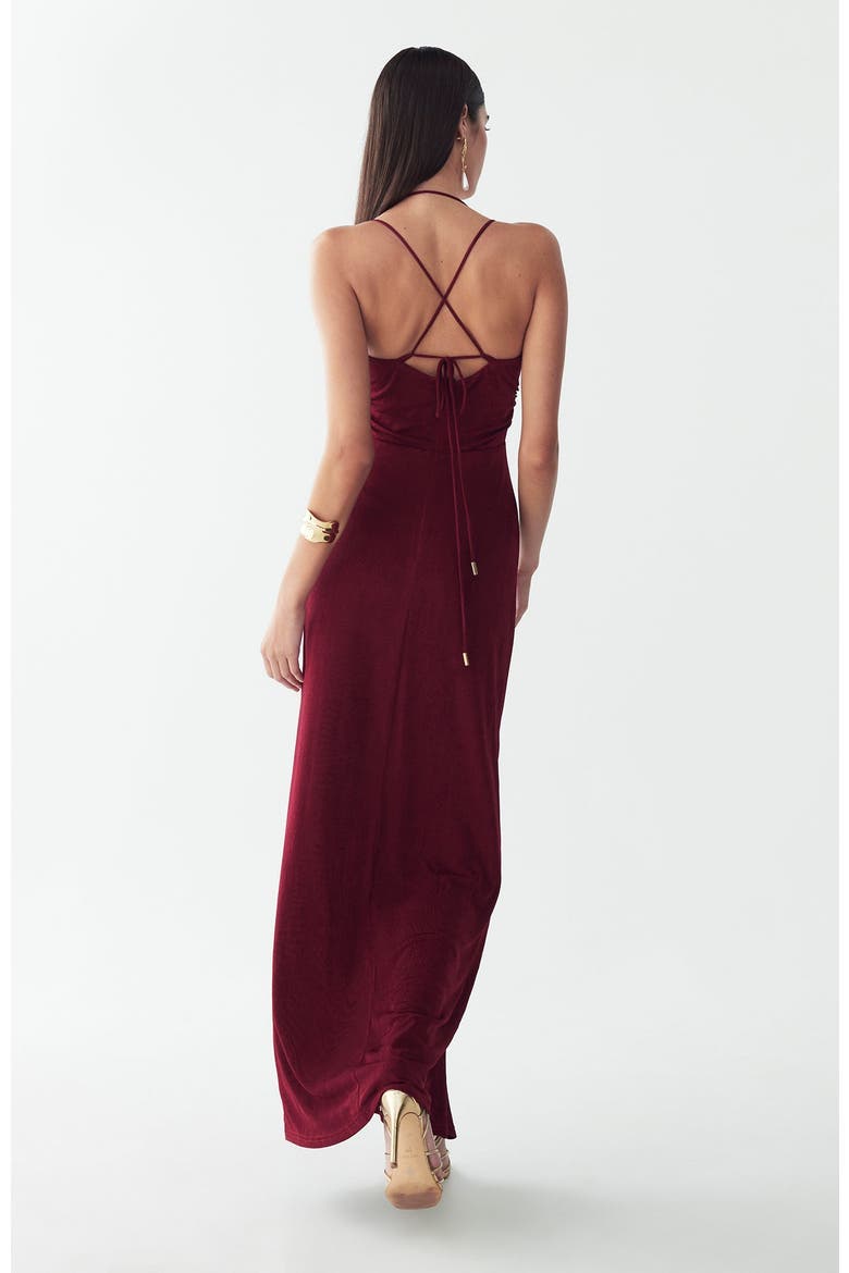 Sofia Maxi Dress, Alternate, color, Burgundy