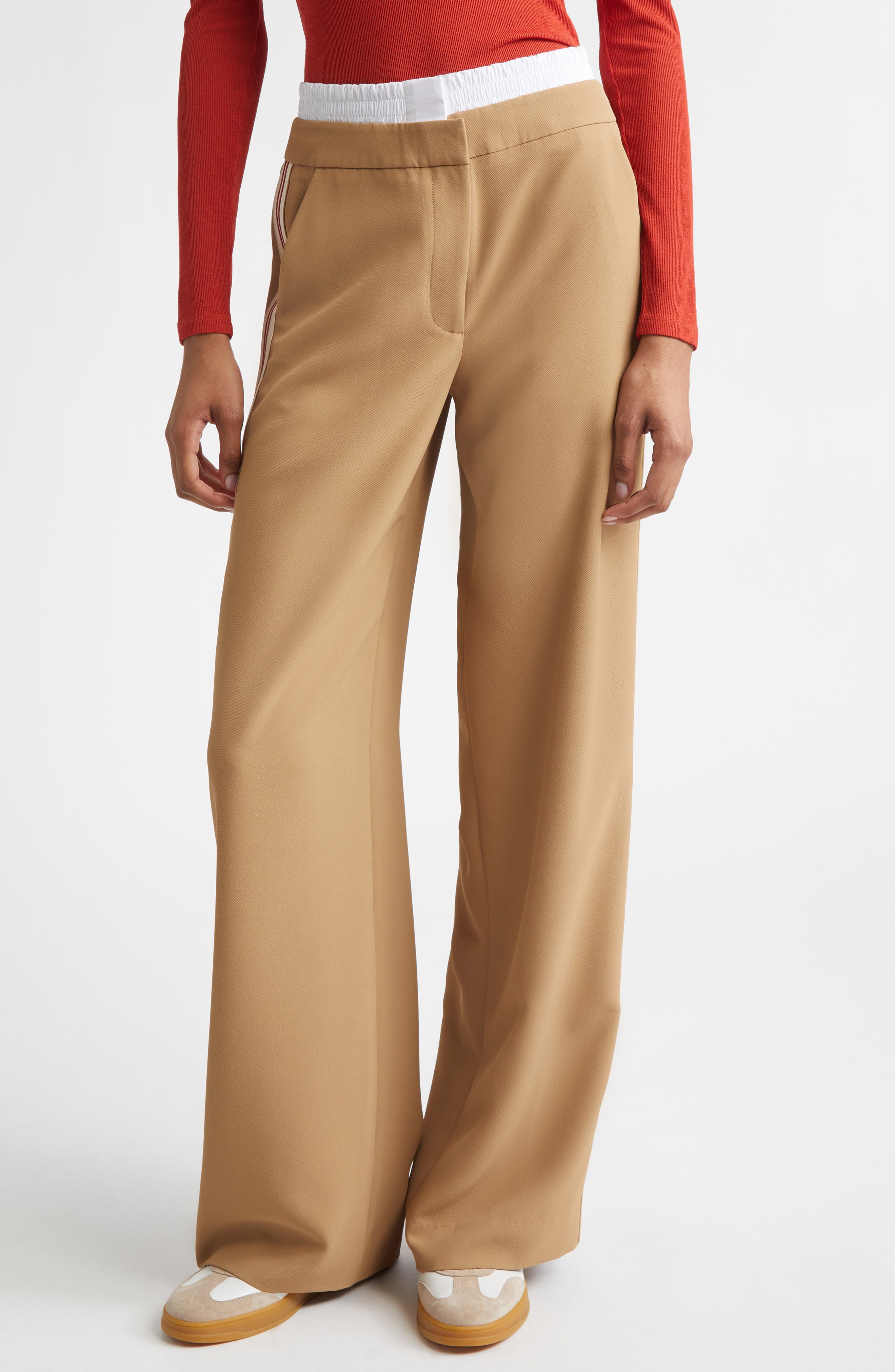 Eugene Boxer Waist Side Stripe Gabardine Pants