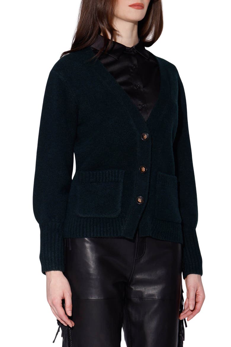 Aretha V-Neck Cardigan, Alternate, color, TEAL