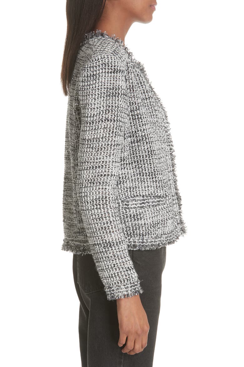 Unplug Metallic Tweed Jacket, Alternate, color, GREY
