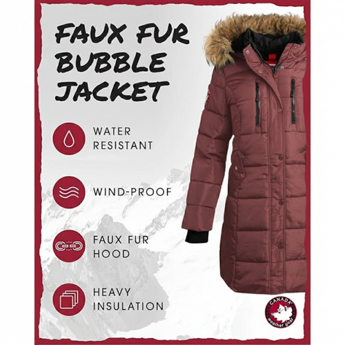 Canada Weather Gear Heavyweight Long Parka Jacket In Brown