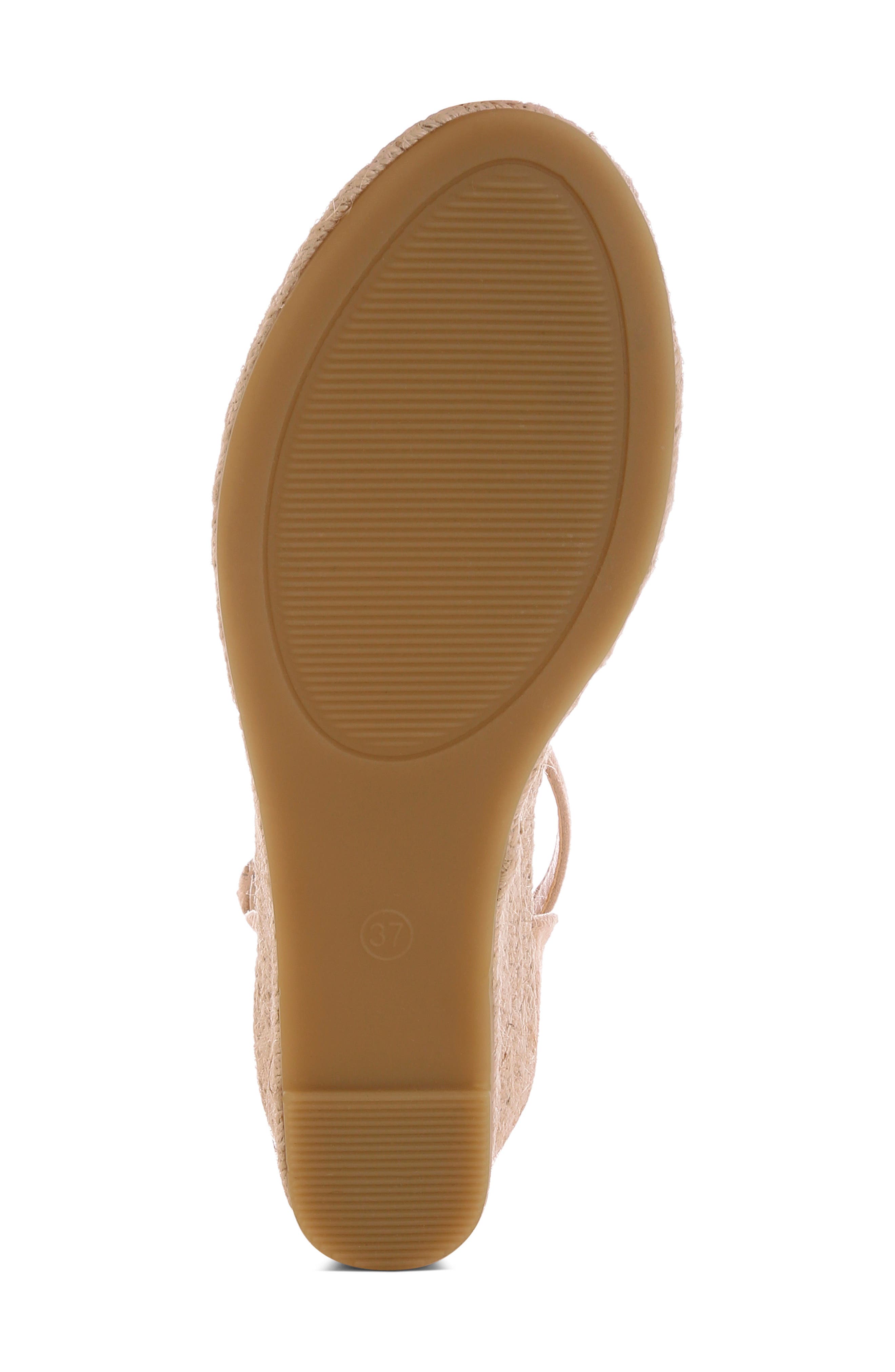 Nuclas Ankle Strap Espadrille Wedge Sandal, Alternate, color, BEIGE