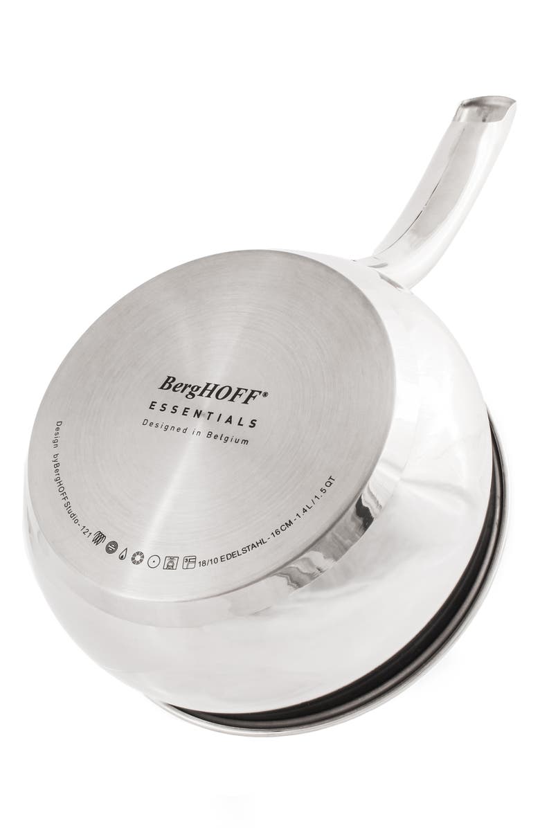 BergHOFF Belly 1.5qt. Sauce Pan with Lid, Alternate, color, Silver