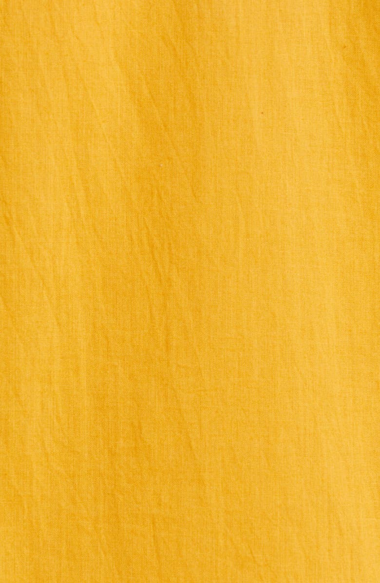 Bode Daisy Rickrack Short Sleeve Cotton Button-Up Shirt, Alternate, color,