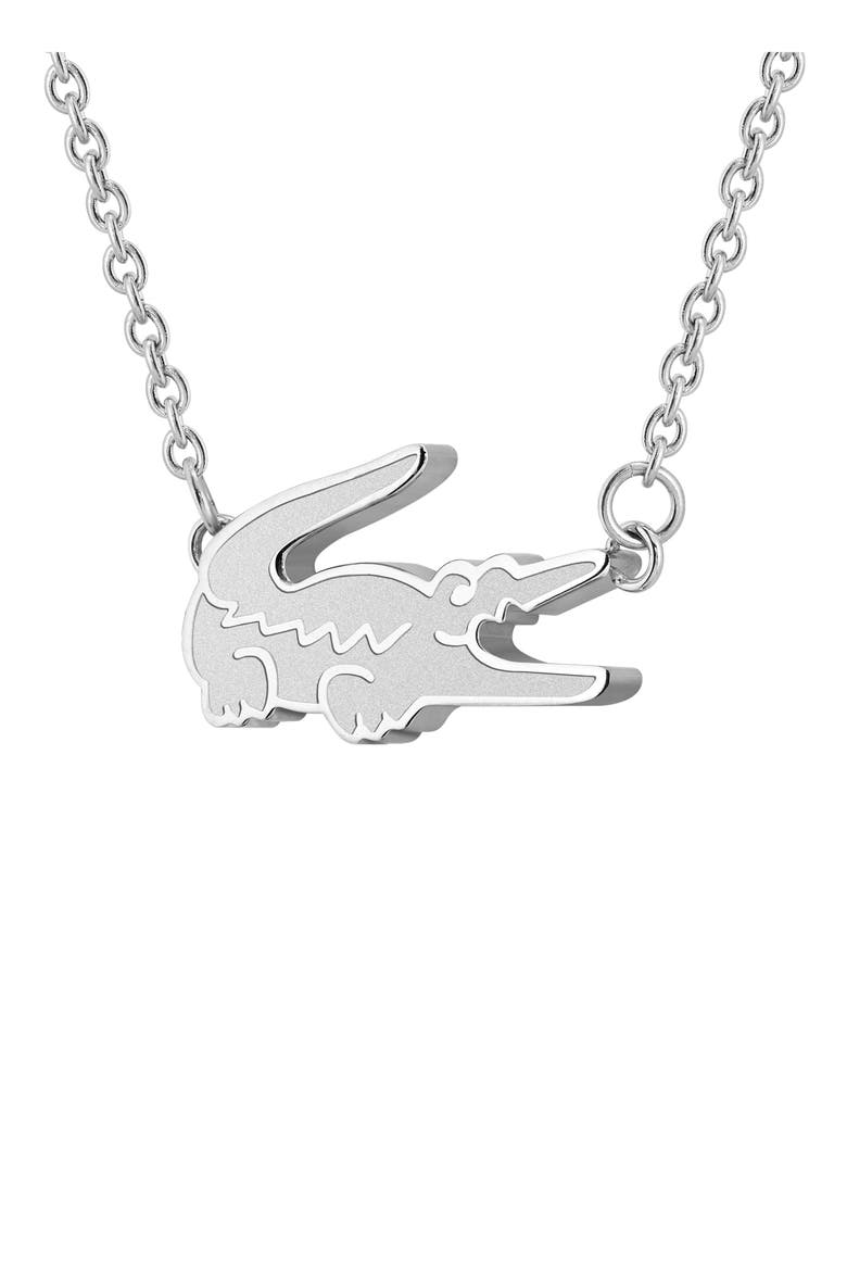Crocodile Necklace, Alternate, color, SILVER